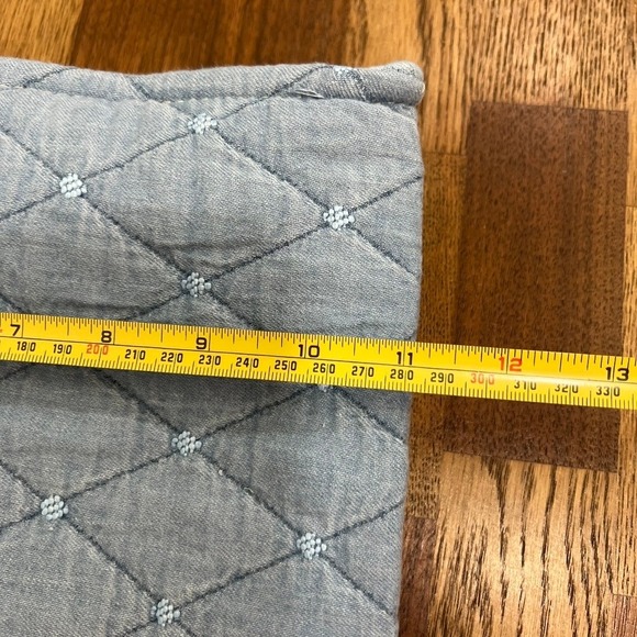 J Mclaughlin Nessa Handbag‎ One Size NWT $248 Blue Quilted Tote Cotton Purse - Picture 12 of 13